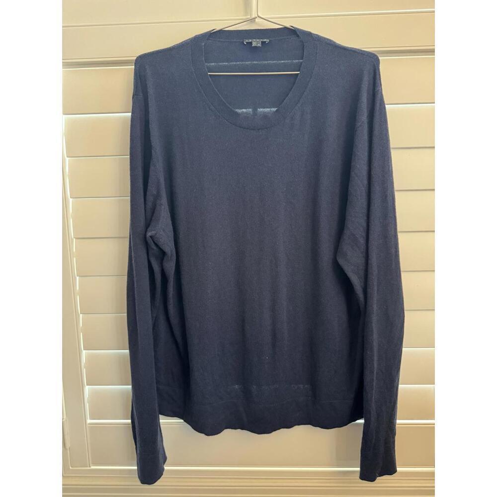 Theory dark blue sweater‎ Mens size XL cotton cashmere blend